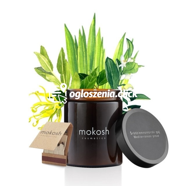 Zdjęcie produktu Roslinna swieca sojowa Sródziemnomorski Gaj Mokosh 140 g
