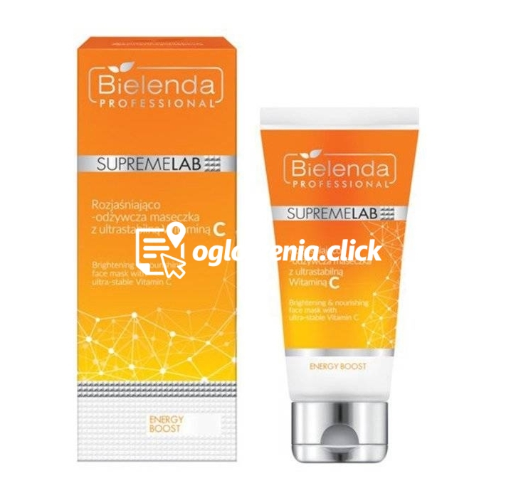 Zdjęcie produktu Rozjasniajaco-odzywcza maseczka ze stabilna witamina C Bielenda Supremelab Energy Boost 70 ml