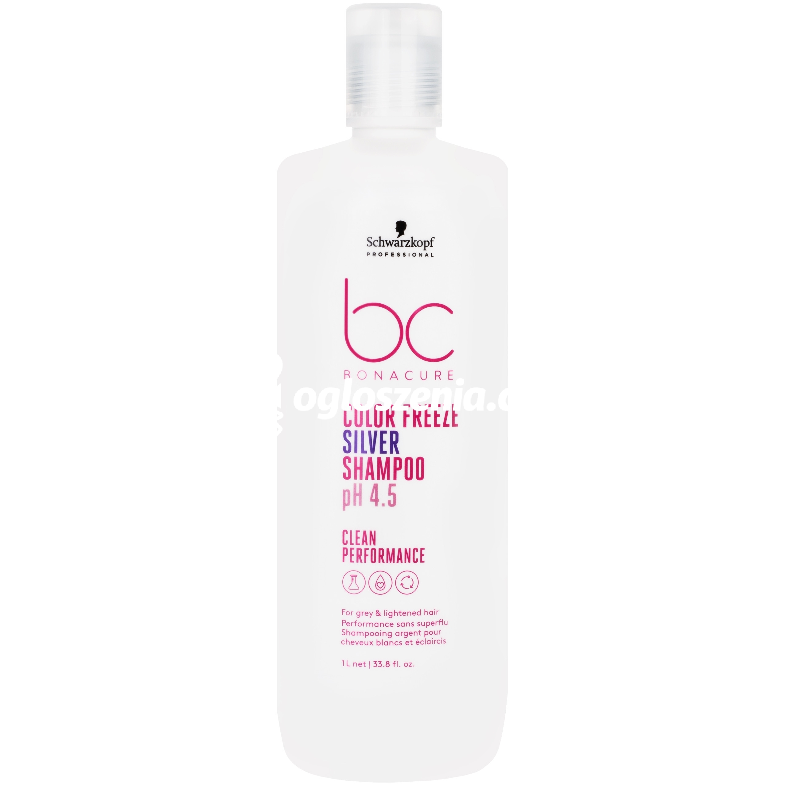 Zdjęcie produktu Schwarzkopf BC Color Freeze Silver Shampoo pH 4,5 - szampon do wlosów siwych, 1000ml