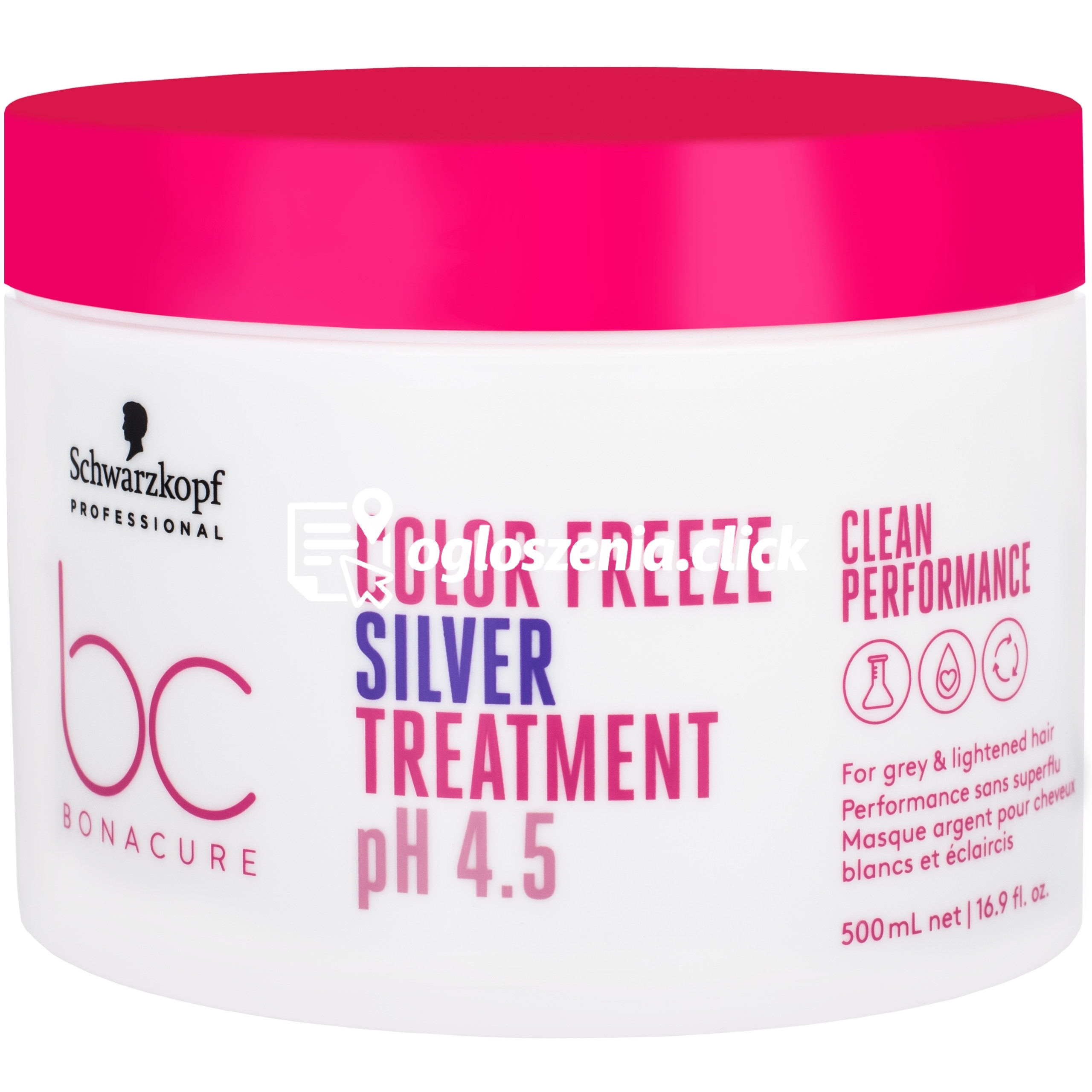 Zdjęcie produktu Schwarzkopf BC Color Freeze Silver Treatment pH 4,5 - maska niwelujaca zólte refleksy, 500ml