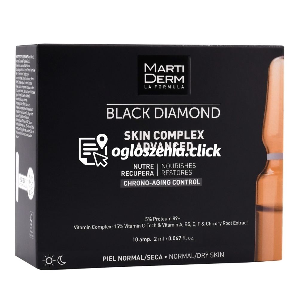 Zdjęcie produktu Serum do twarzy odzywczo-regenerujace w ampulkach - Martiderm - Black Diamond Skin Complex Ampoules - 10 x
