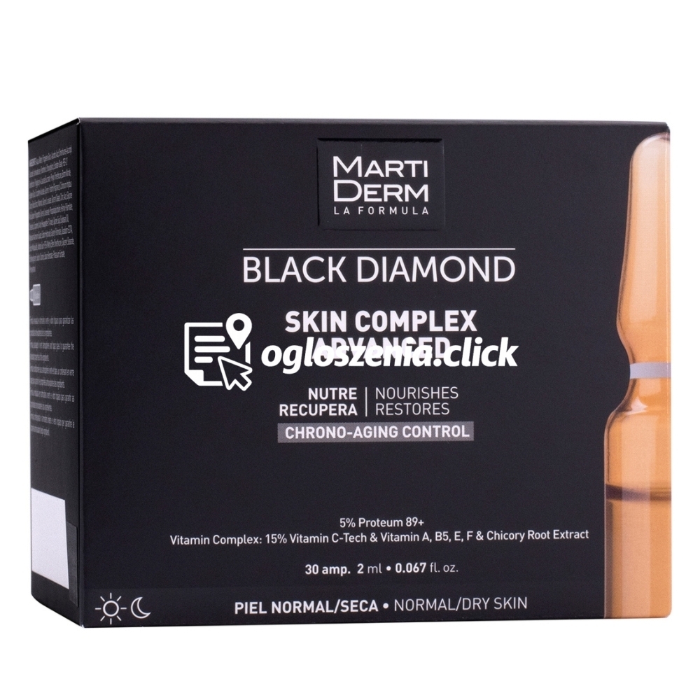 Zdjęcie produktu Serum do twarzy odzywczo-regenerujace w ampulkach - Martiderm - Black Diamond Skin Complex Ampoules - 30 x