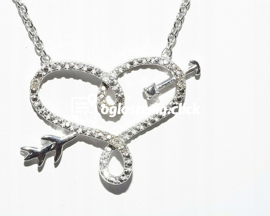 Zdjęcie produktu Srebrny naszyjnik diamenty 0.05ct