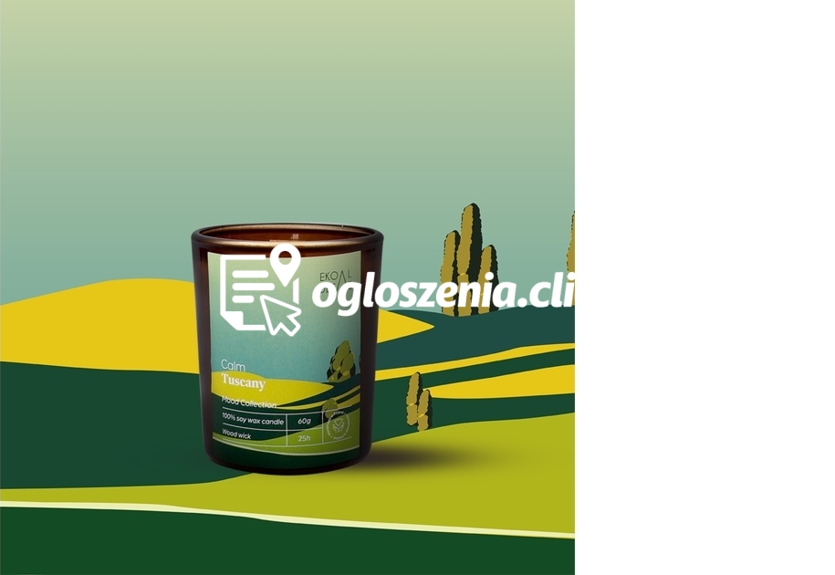 Zdjęcie produktu Swieca sojowa w szkle Calm Tuscany, Kolekcja Mood Stories, 60 g