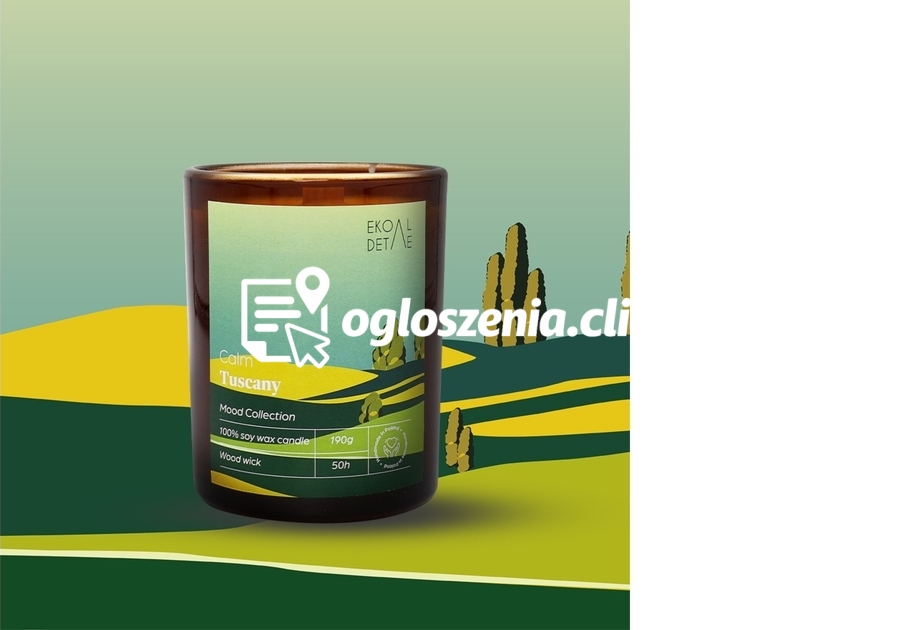 Zdjęcie produktu Swieca sojowa w szkle Calm Tuscany, Kolekcja Mood Stories, 190 g