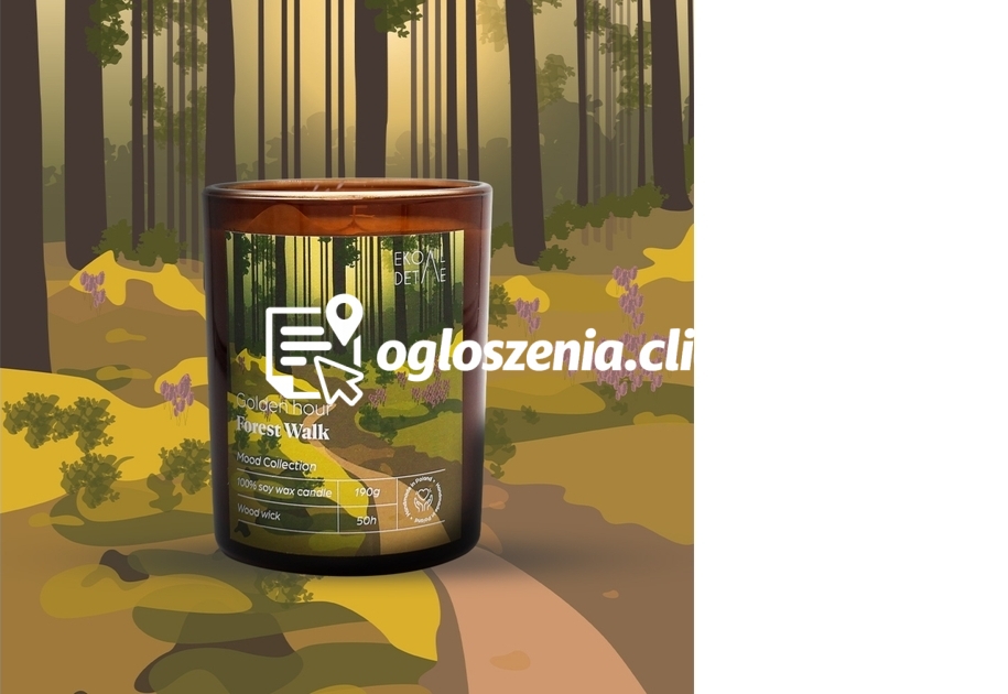 Zdjęcie produktu Swieca sojowa w szkle Golden Hour Forest Walk, Kolekcja Mood Stories, 190 g