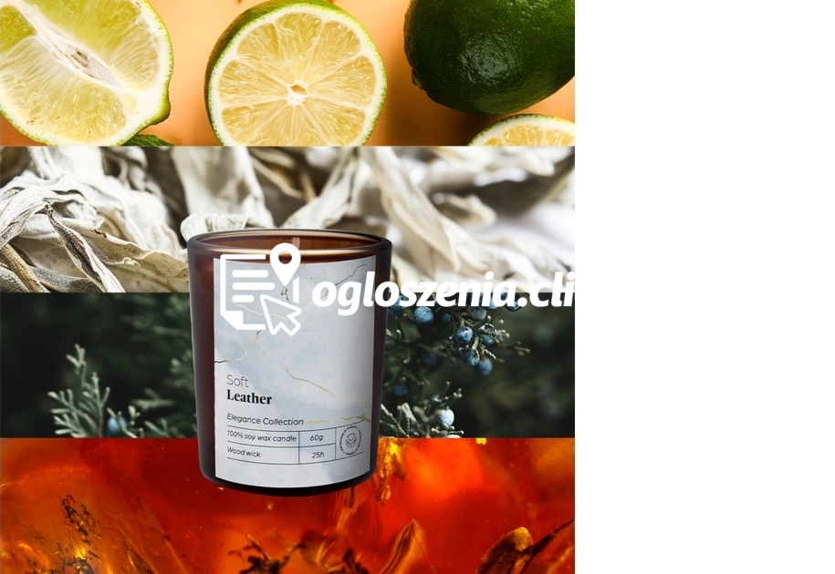 Zdjęcie produktu Swieca sojowa w szkle Soft Leather, Kolekcja Elegance, 60 g