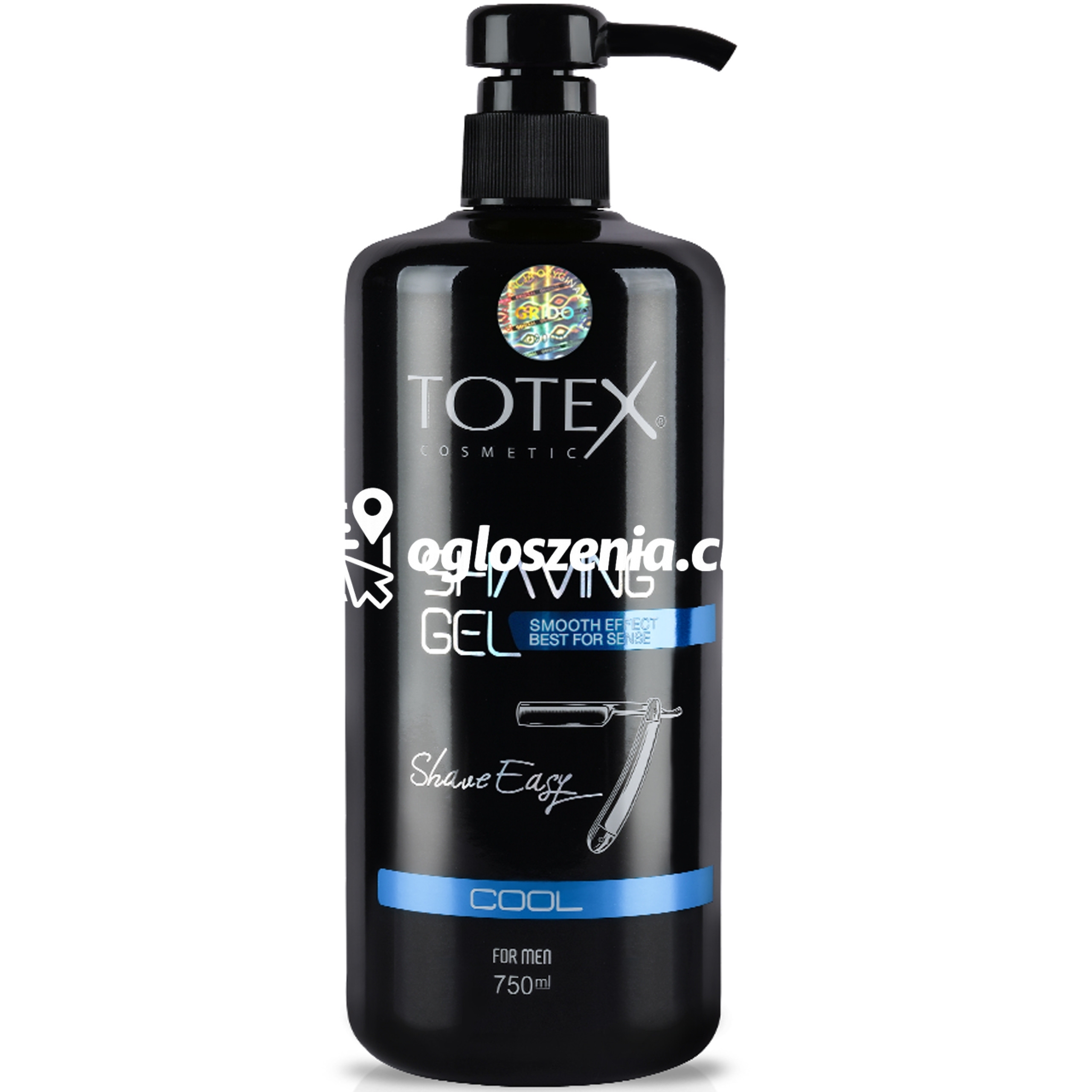 Zdjęcie produktu Totex Shaving Gel Cool For Men - chlodzacy zel do golenia, 750ml