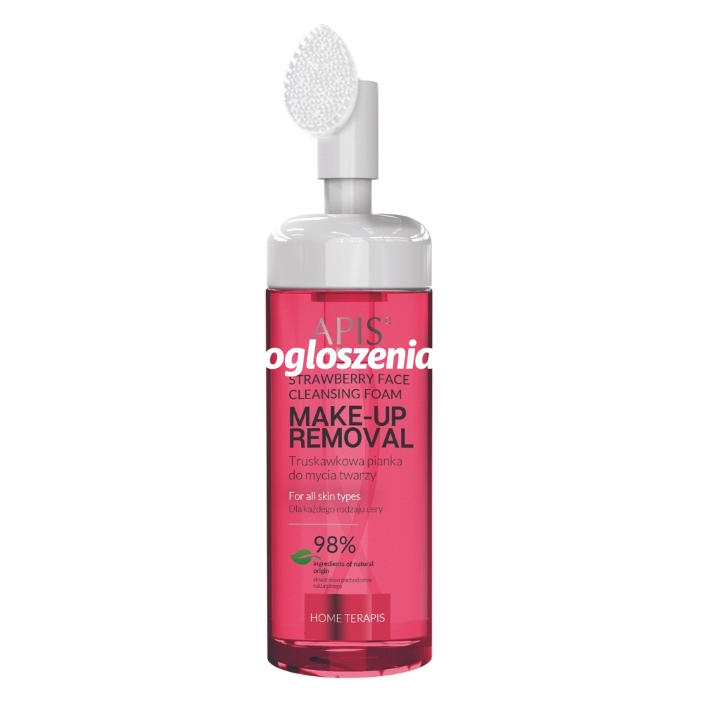 Zdjęcie produktu Truskawkowa pianka do mycia twarzy - Apis - Home Terapis - Make-Up Removal - 150 ml