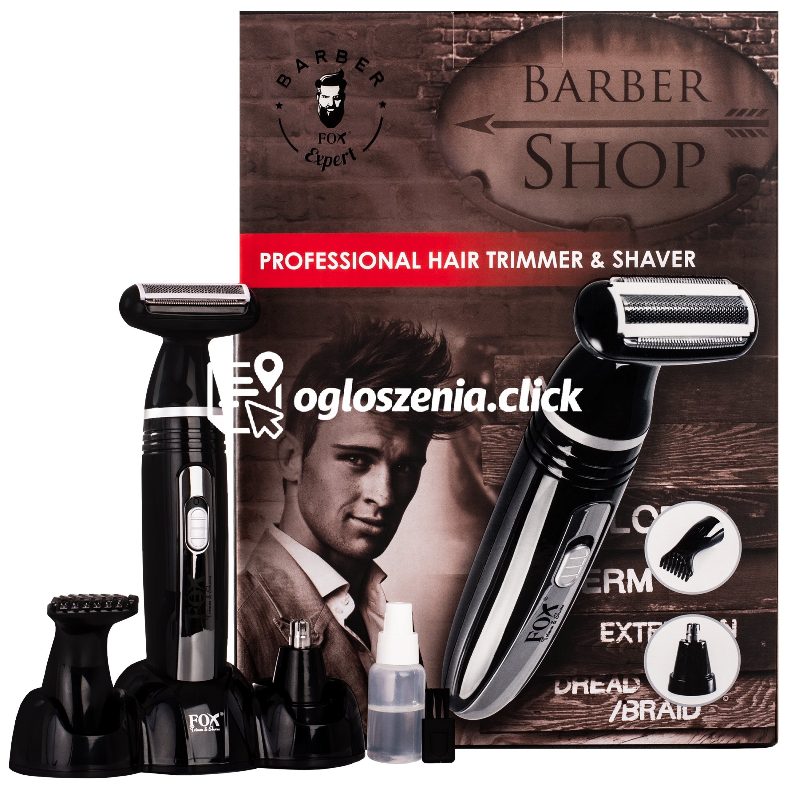 Zdjęcie produktu Trymer Fox Trimm and Shave – wielofunkcyjny trymer dla mezczyzn z trzema koncówkami
