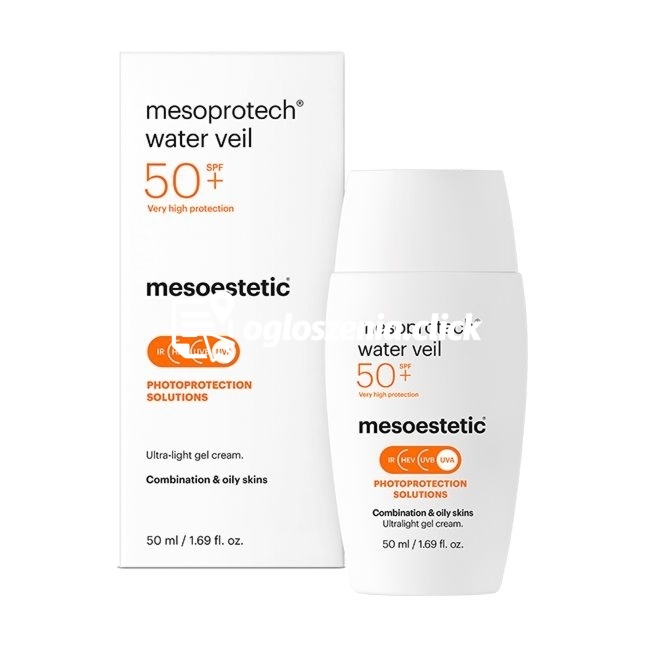 Zdjęcie produktu Ultralekki zel-krem przeciwsloneczny SPF 50+ - Mesoestetic - Mesoprotech Water Veil - 50 ml