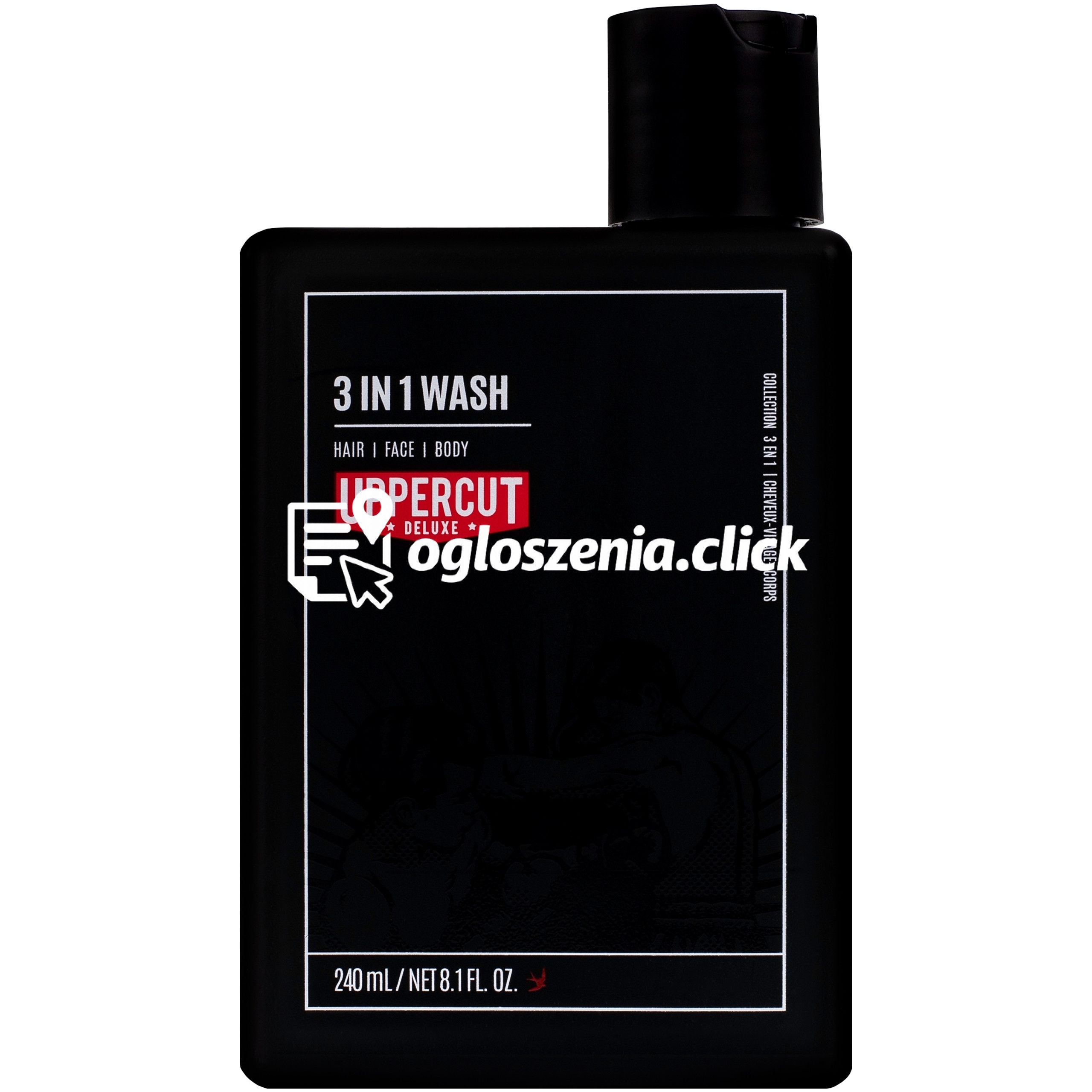 Zdjęcie produktu Uppercut Deluxe 3 in 1 Wash - kosmetyk 3 w 1 do mycia wlosów, twarzy i ciala, 240ml
