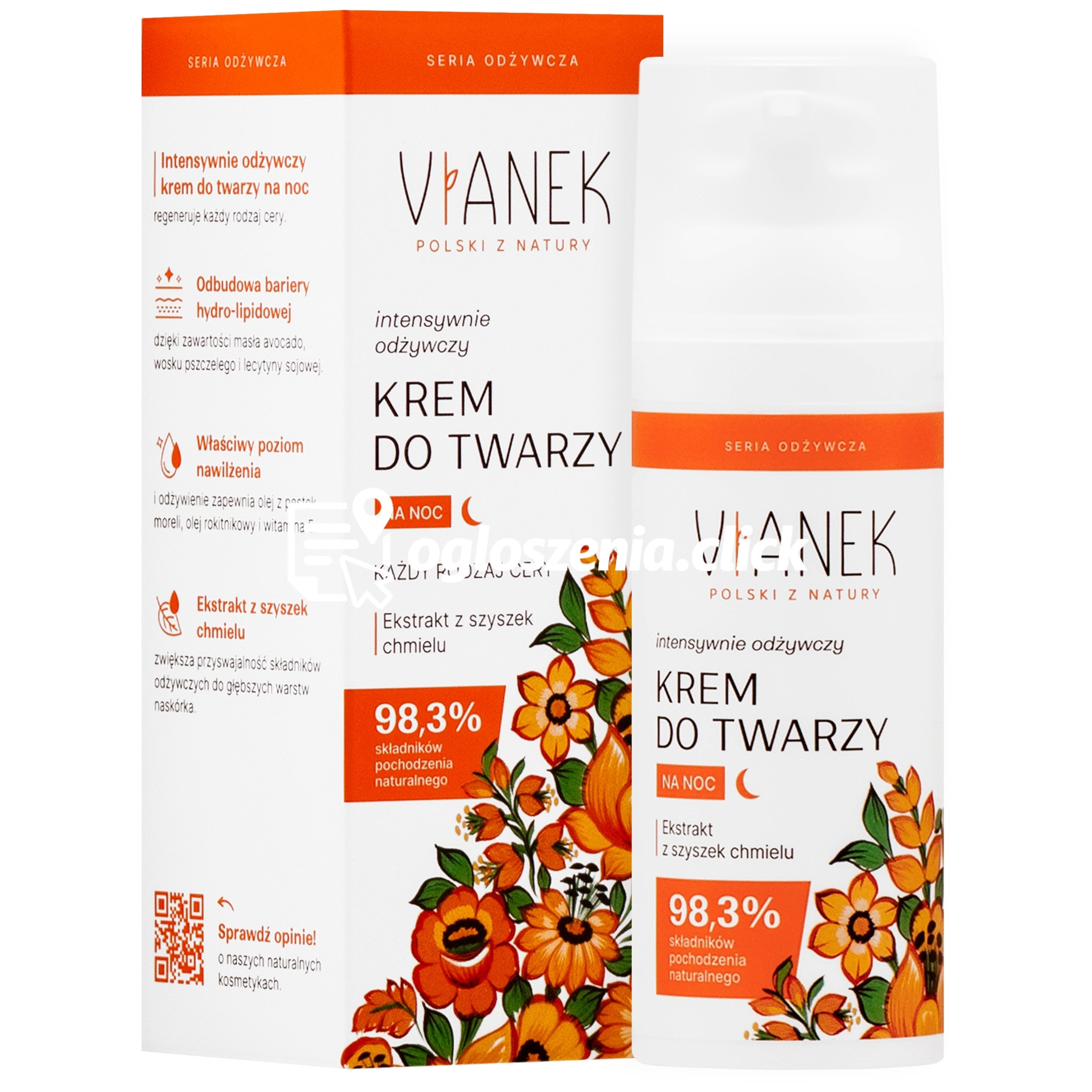 Zdjęcie produktu Vianek Intensywnie odzywczy krem do twarzy na noc 50 ml