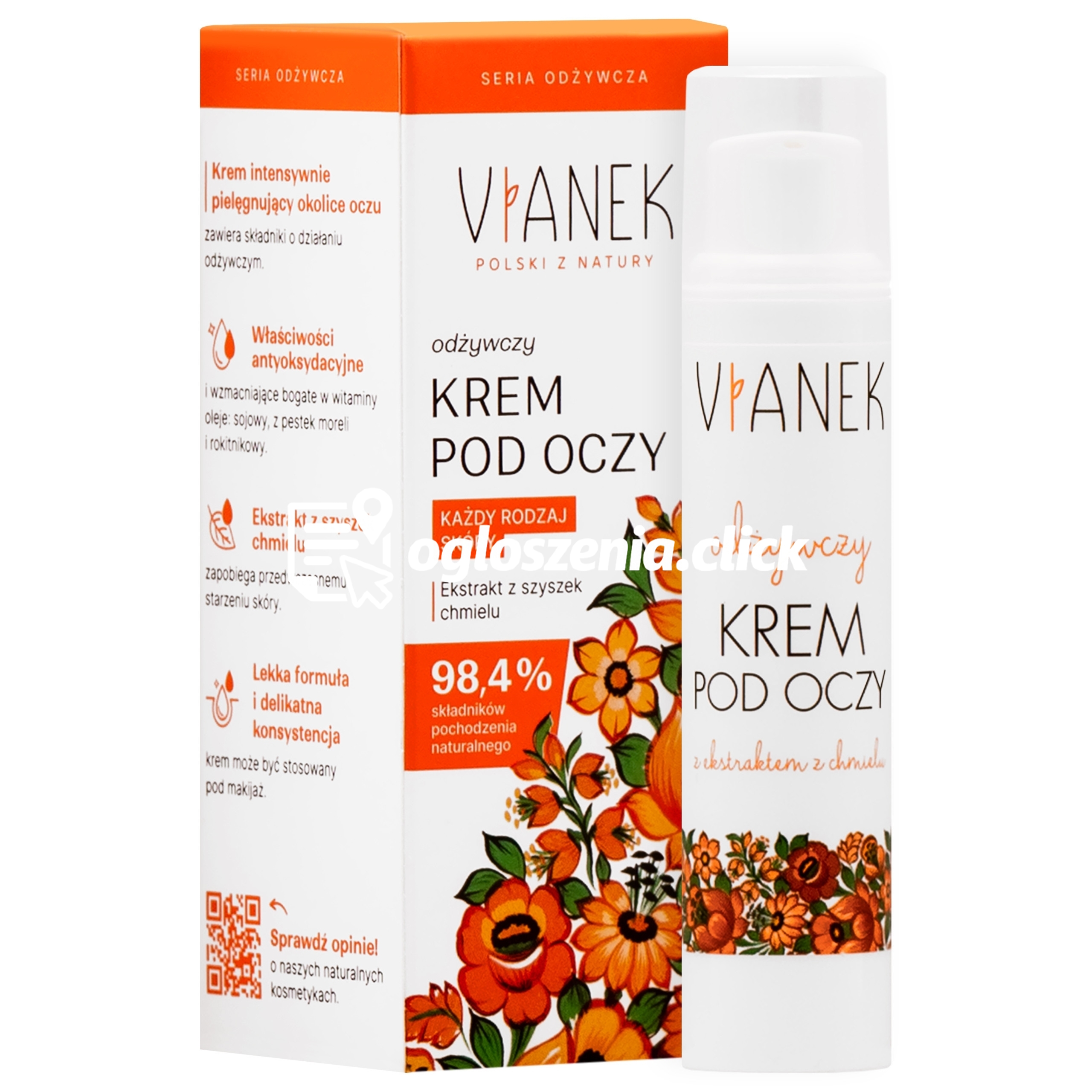 Zdjęcie produktu Vianek Odzywczy krem pod oczy redukcja cieni 15 ml