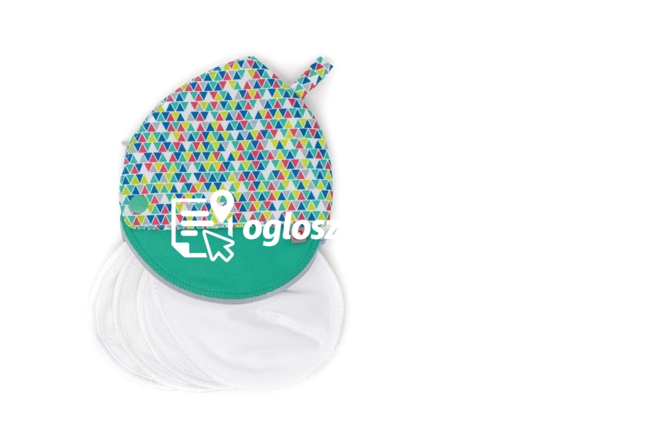 Zdjęcie produktu Wielorazowe wkladki laktacyjne z zielono kolorowym etui, 4 szt