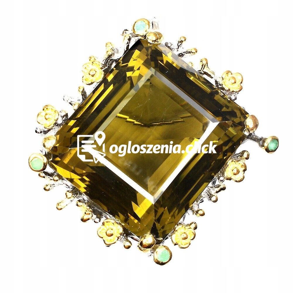 Zdjęcie produktu Wisiorek broszka kwarc 89.19ct 925 certyfikat