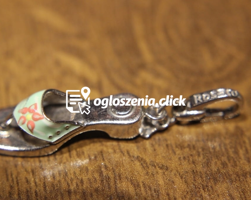 Zdjęcie produktu Wisiorek charms srebrny 925 wloski emaliowany but pantofelek