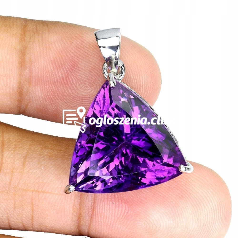 Zdjęcie produktu Wisiorek srebrny 925 naturalny 26ct ametyst