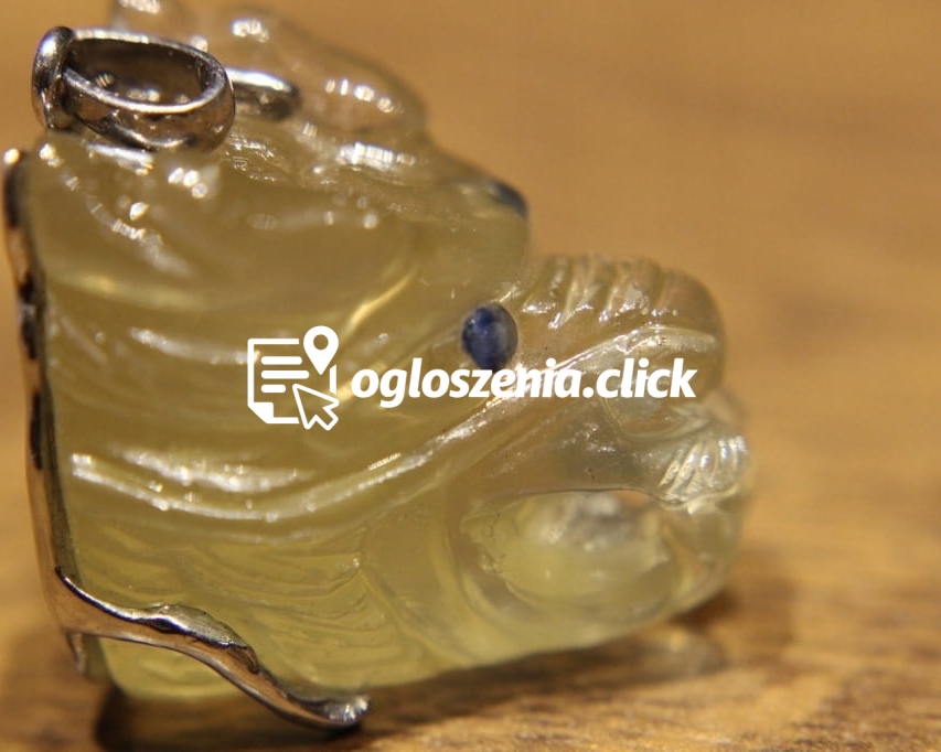 Zdjęcie produktu Wisiorek srebrny kwarc szafiry smok