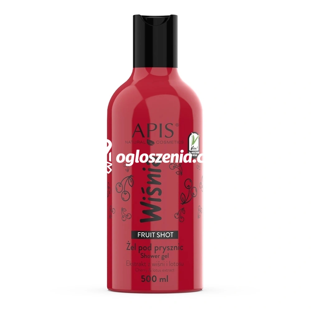 Zdjęcie produktu Wisniowy zel pod prysznic - Apis Fruit Shot - 500 ml