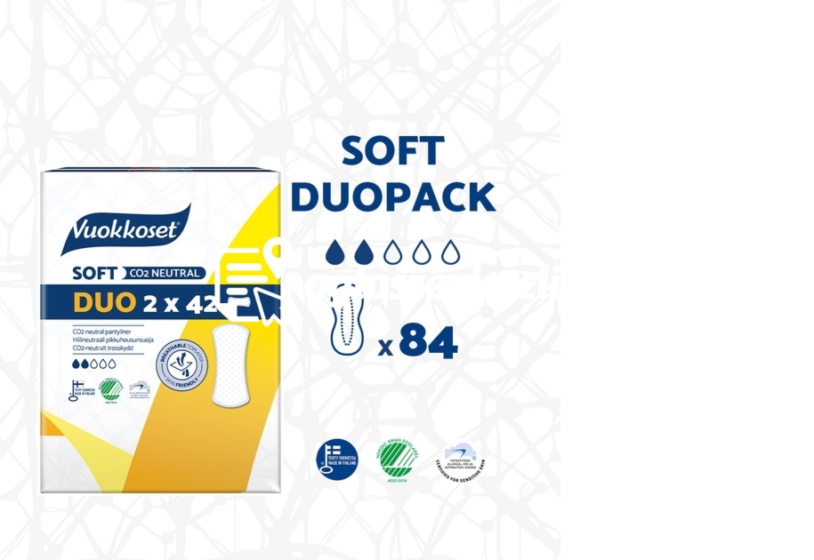 Zdjęcie produktu Wkladki higieniczne WHITE SOFT DUOPACK, 2x42 sztuki