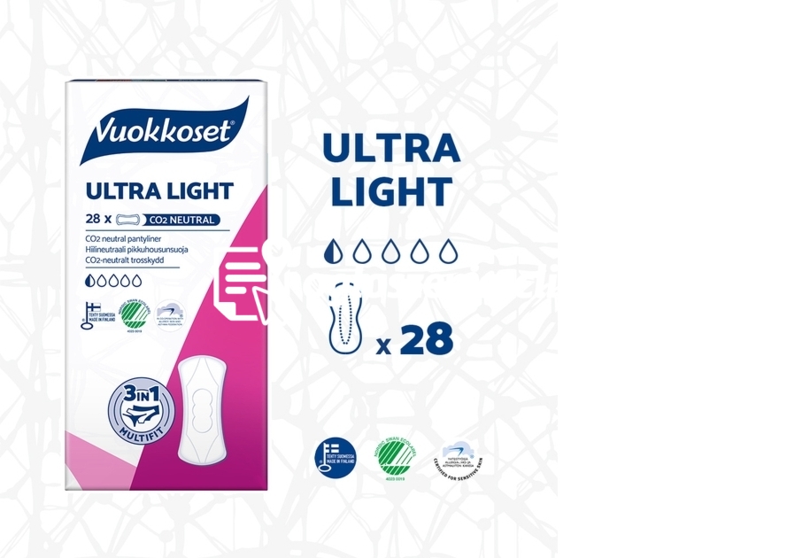 Zdjęcie produktu Wkladki higieniczne WHITE ULTRA LIGHT, 28 sztuk