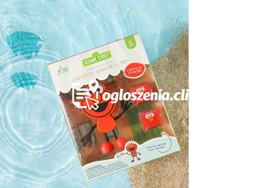 Zdjęcie produktu Zabawka do kapieli - zestaw z dwiema kostkami sensorycznymi swiecacymi w wodzie, Elmo