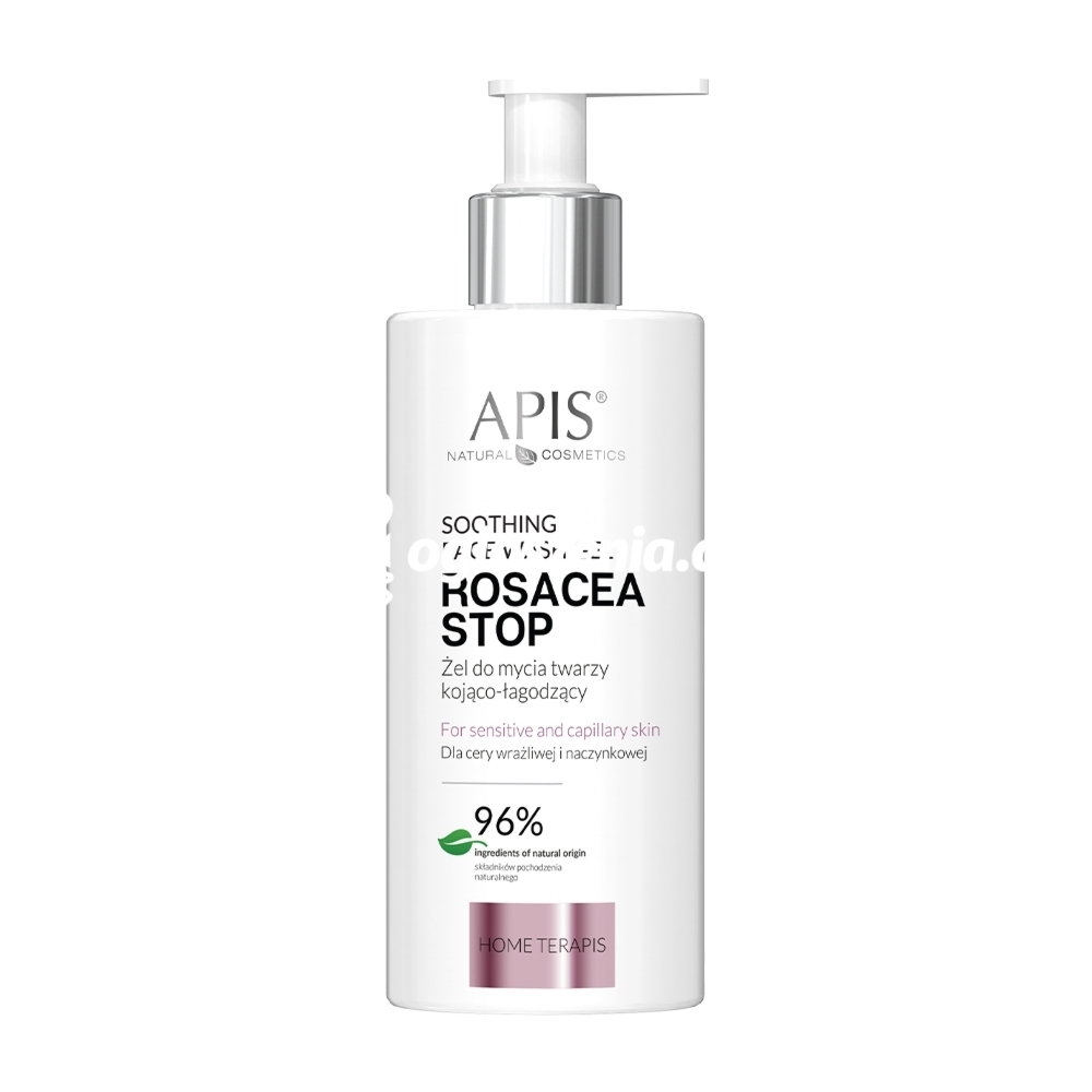 Zdjęcie produktu Zel do mycia twarzy kojaco-lagodzacy - Apis Rosacea-Stop - 300 ml
