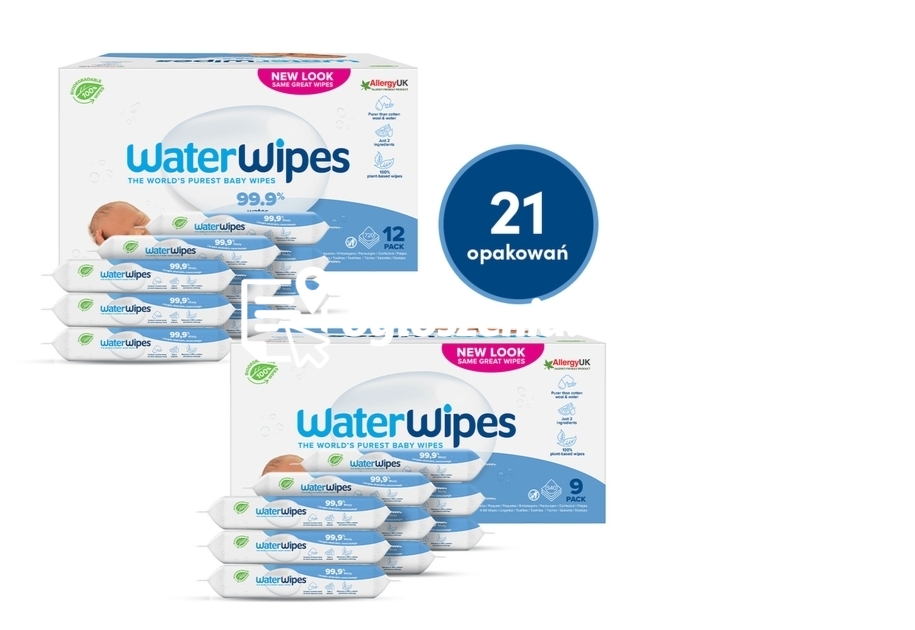 Zdjęcie produktu ZESTAW 1260 chusteczek nawilzanych dla dzieci, 12pak i 9pak