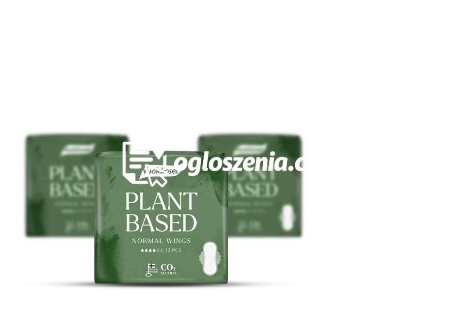 Zdjęcie produktu ZESTAW 144 podpasek PLANT BASED ze skrzydelkami, 12 opakowan po 12 sztuk