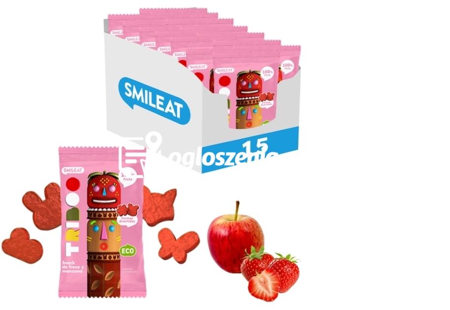 Zdjęcie produktu ZESTAW 15 opakowan zelków owocowych, Jablko i Truskawka (25g x 15 opakowan)