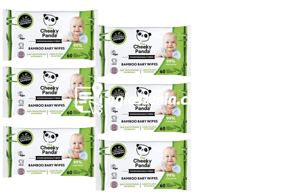 Zdjęcie produktu ZESTAW 360 chusteczek nawilzanych dla dzieci, 6 opakowan po 60 sztuk