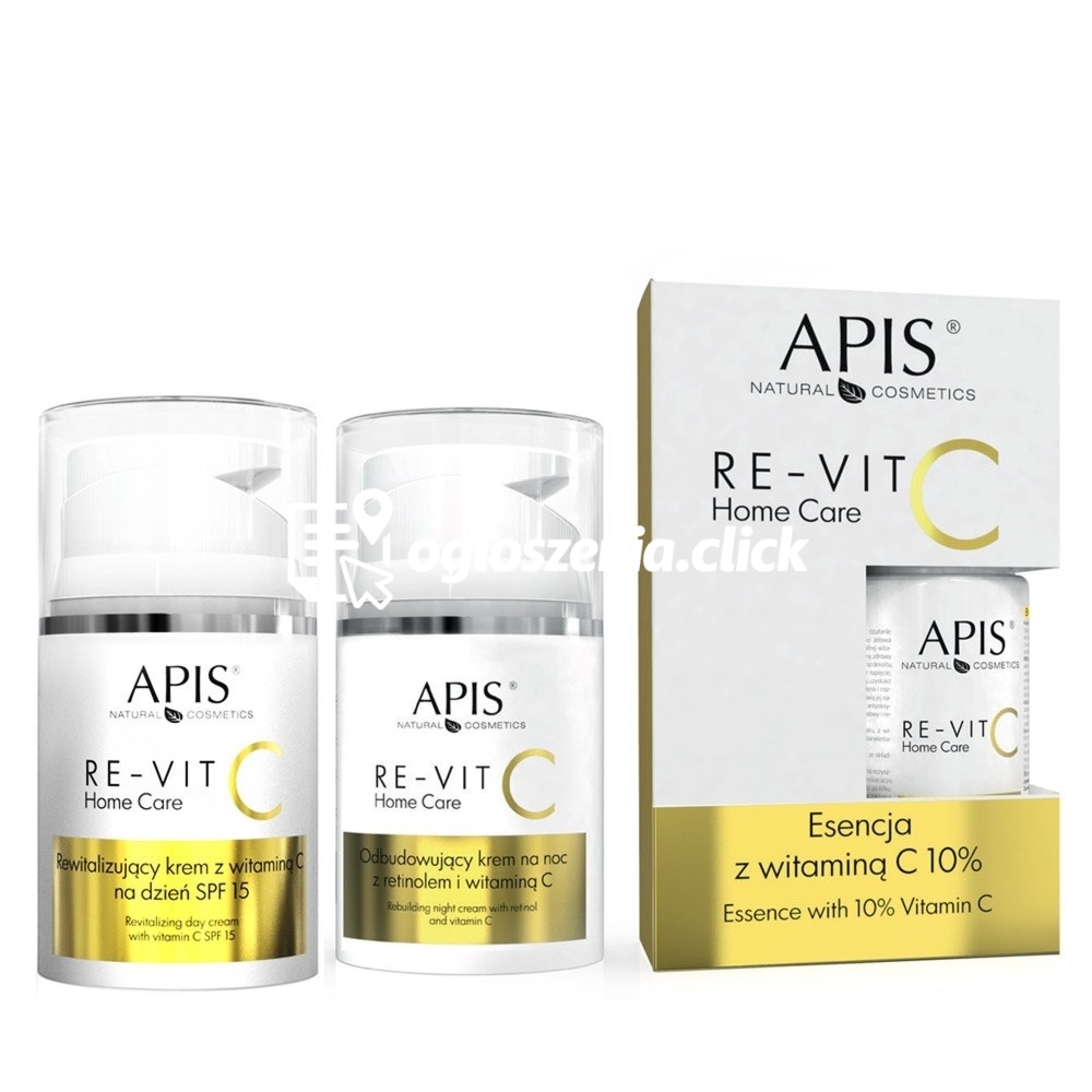 Zdjęcie produktu Zestaw Apis Professional RE-VIT C Home Care esencja + krem na dzien + krem na noc