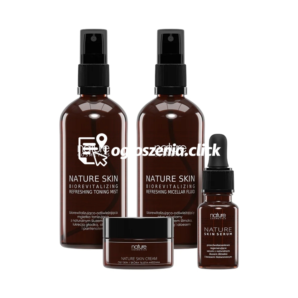 Zdjęcie produktu Zestaw MINI - kosmetyki ze sluzem slimaka do skóry tlustej i mieszanej - Nature Cosmetics - OILY SKIN