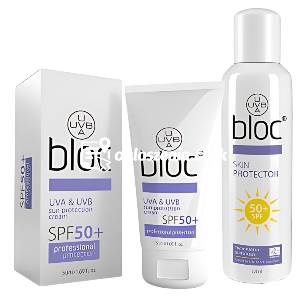 Zdjęcie produktu Zestaw przeciwsloneczny - krem + mgielka - BLOC - SPF 50+