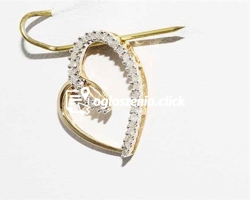 Zdjęcie produktu Zloty wisiorek naturalne diamenty 0.15 ct serce